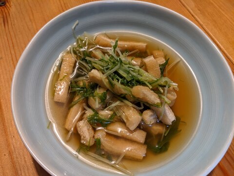 水菜と油揚げの煮浸し